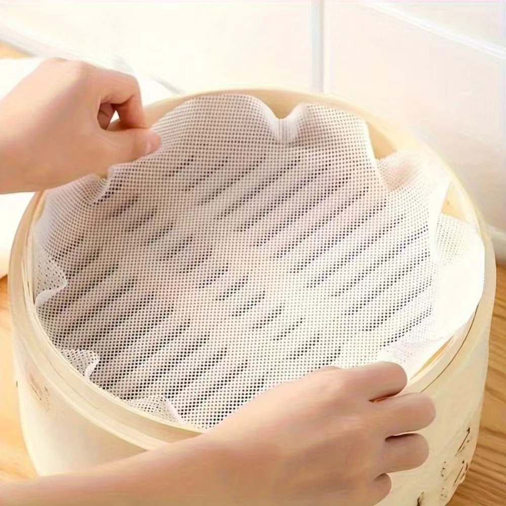 Steamer Bamboo Set - 5pcs/set Reusable Silicone Non-Stick Steamer Liners,