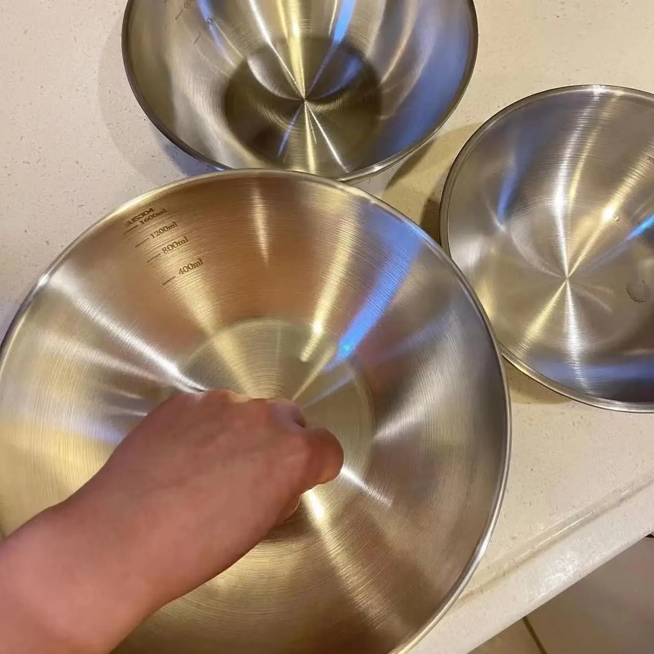 1-3 Stainless Steel Bowl Set W - đánh giá và giá Home Cooking Set