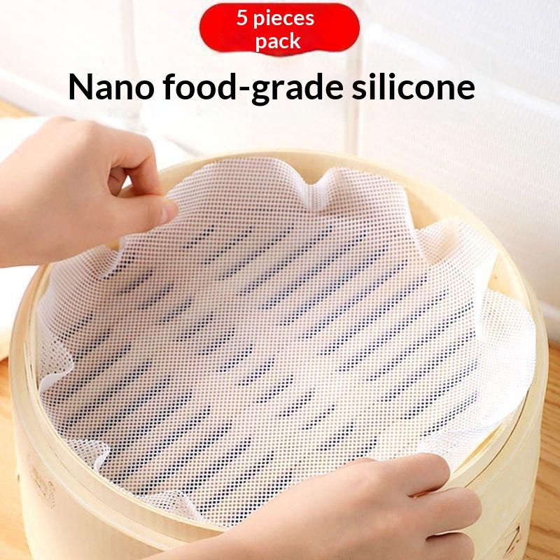 5pcs/set Reusable Silicone Non - đánh giá và giá Steamer Bamboo Set