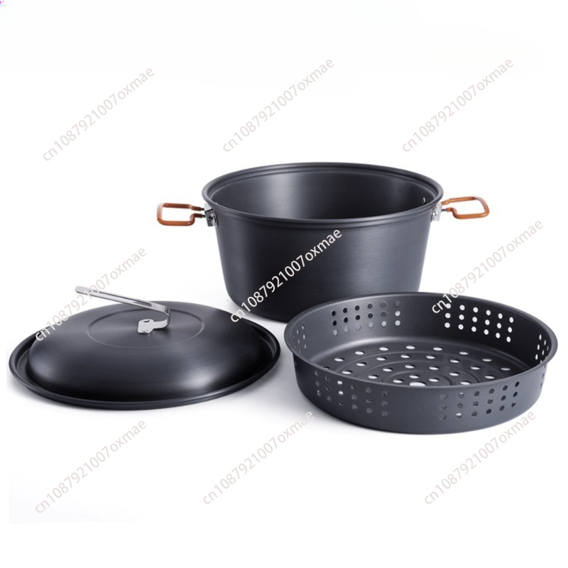 Outdoor set pot camping cookin - đánh giá và giá Steamer Bamboo Set