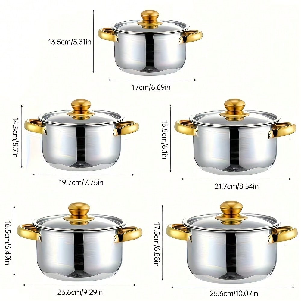 Stainless Steel Pot Set Modern - đánh giá và giá Home Cooking Utensils