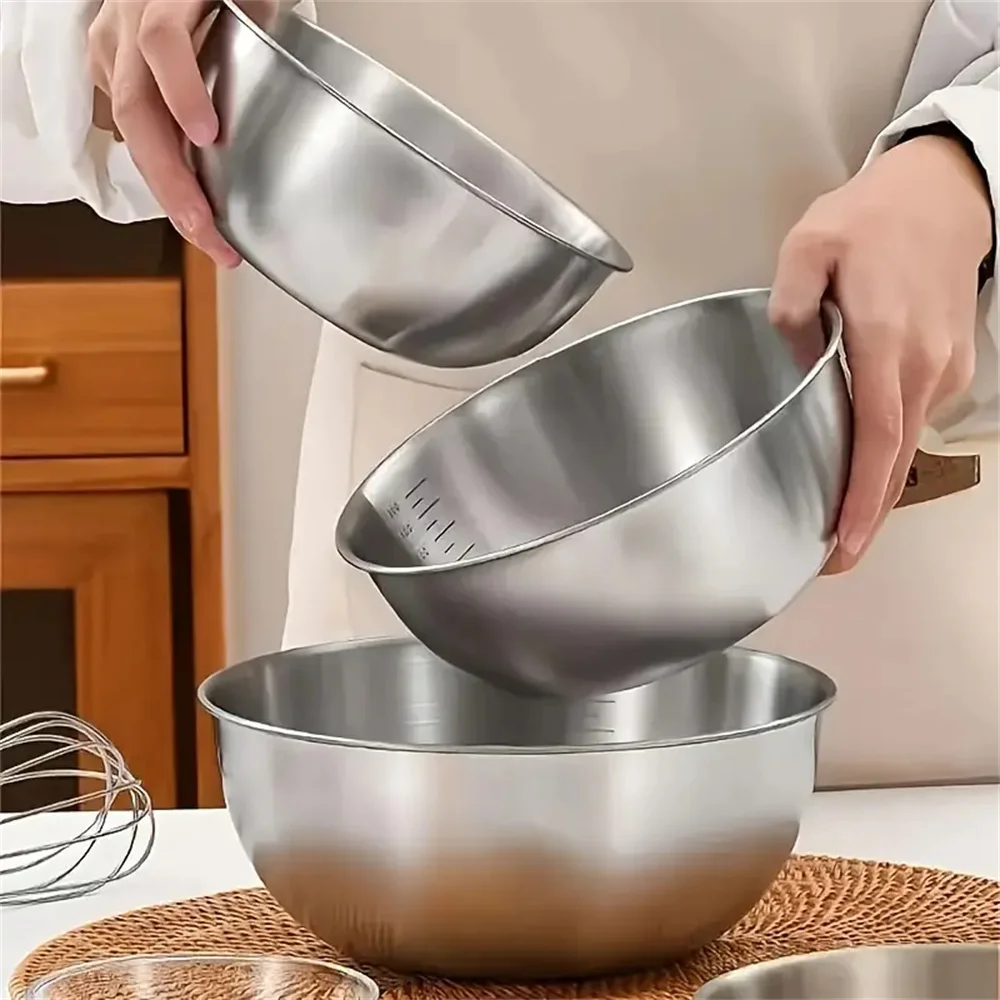 1-3 Stainless Steel Bowl Set w - đánh giá và giá Home Cooking Set