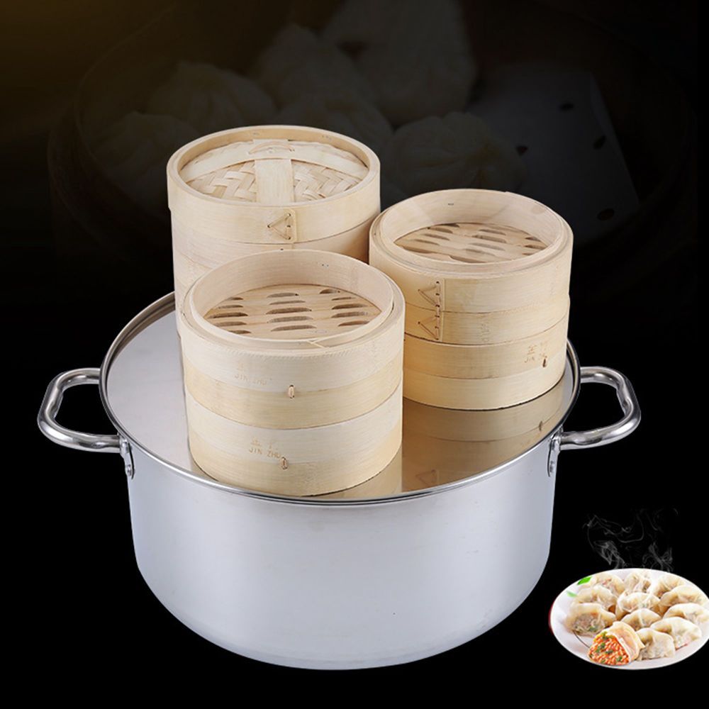 Anti-scald Steaming With Lid K - đánh giá và giá Steamer Bamboo Set