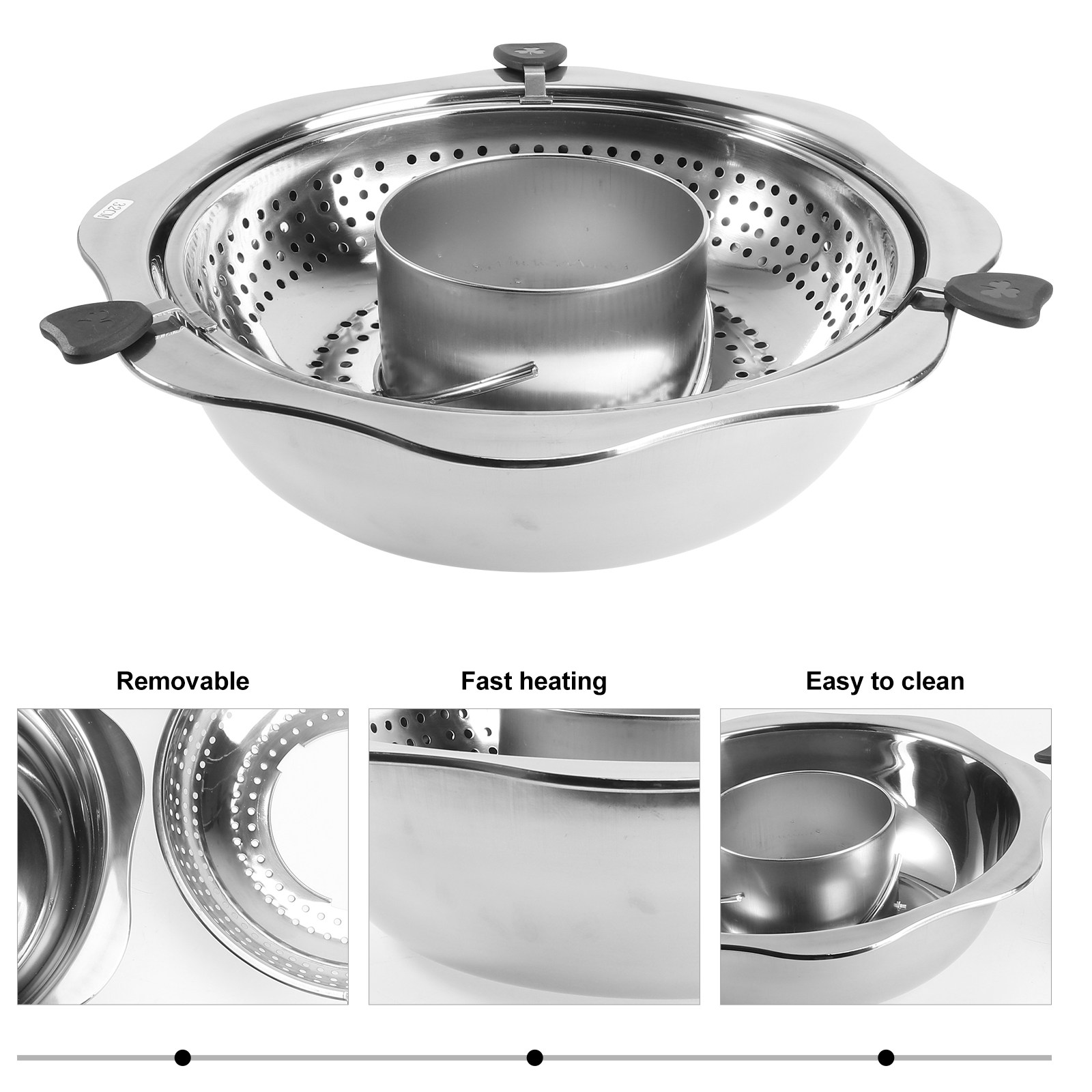 Rotating Hot Pot Stainless Ste - đánh giá và giá Home Cooking Utensils